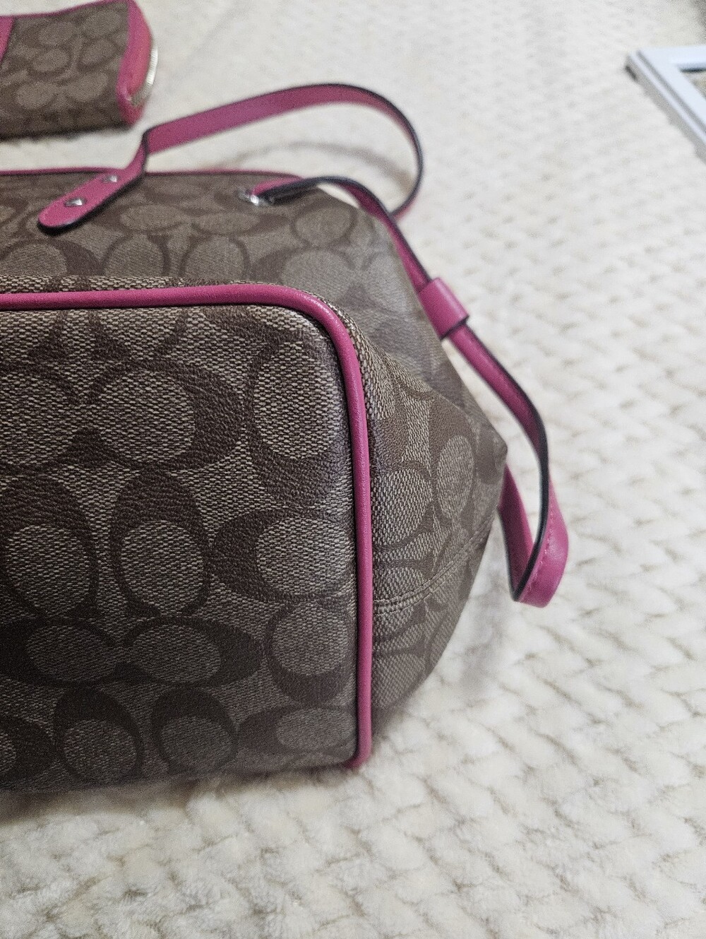 Coach Brown Signature Shoulder Bag  and Wallet - Picture 8 of 12